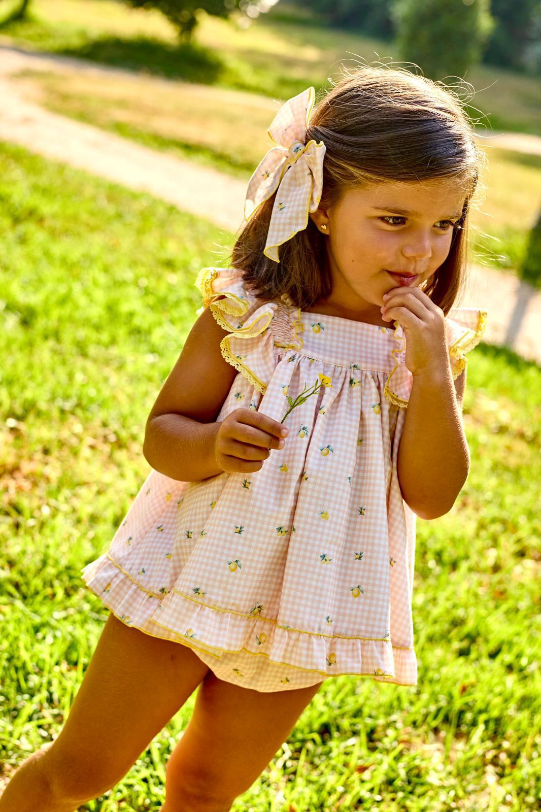 Jesusito vichy limones tirantes + Braga tela